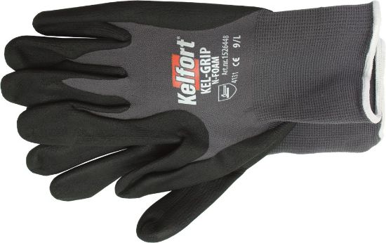 Afbeeldingen van KELFORT Werkhandschoen KEL-GRIP N-FOAM zwart/grijs EN388