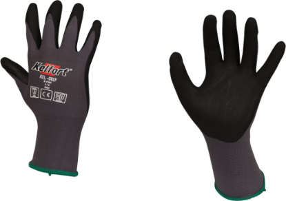 Afbeeldingen van KELFORT Werkhandschoen KEL-GRIP N-FOAM zwart/grijs EN388 M