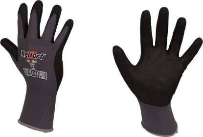 Afbeeldingen van KELFORT Werkhandschoen KEL-GRIP N-FOAM zwart/grijs EN388 XL