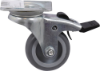 Afbeeldingen van KELFORT Zwenkwiel gr EV rubber bev. plaat + rem 50MM