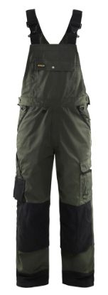 Afbeeldingen van BLÅKLÄDER Bretelbroek tuin 2654 army groen/zwart C150