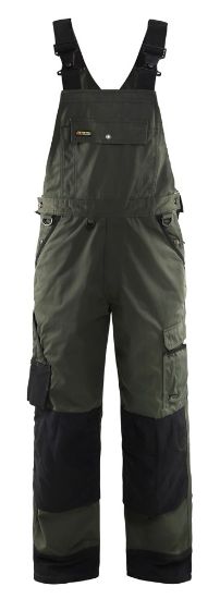 Afbeeldingen van BLÅKLÄDER Bretelbroek tuin 2654 army groen/zwart C60