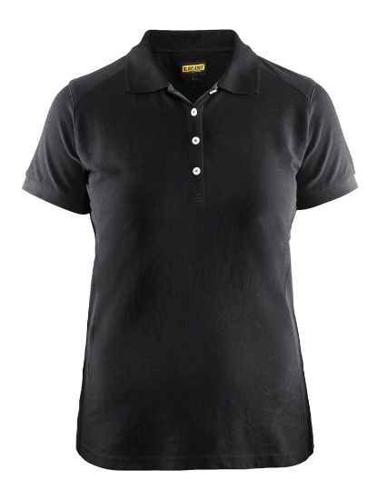 Afbeeldingen van BLÅKLÄDER Poloshirt piqué dames 3390 zwart XL