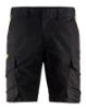 Afbeeldingen van BLÅKLÄDER Short industrie met stretch 1446 zwart/High Vis geel C46