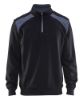 Afbeeldingen van BLÅKLÄDER Sweatshirt bi-colour met halve rits 3353 zwart/grijs 3XL