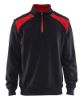 Afbeeldingen van BLÅKLÄDER Sweatshirt bi-colour met halve rits 3353 zwart/rood XL