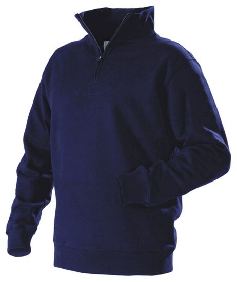 Afbeeldingen van BLÅKLÄDER Sweatshirt jersey met halve rits 3365 marineblauw L