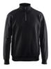 Afbeeldingen van BLÅKLÄDER Sweatshirt met halve rits 3369 zwart 3XL