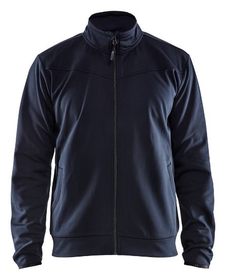 Afbeeldingen van BLÅKLÄDER Sweatshirt service met rits 3362 donker marineblauw/zwart XS