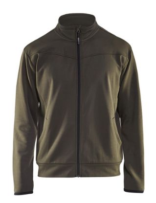 Afbeeldingen van BLÅKLÄDER Sweatshirt service met rits 3362 groen/zwart M