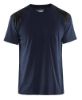 Afbeeldingen van BLÅKLÄDER T-shirt bi-colour 3379 donker marineblauw/zwart 2XL
