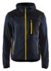 Afbeeldingen van BLÅKLÄDER Gebreid vest met softshell 4930 donkerblauw/geel M