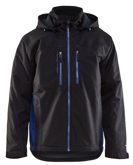 Afbeeldingen van Lichtgewicht winterjas 4890 zwart/korenbl 4XL