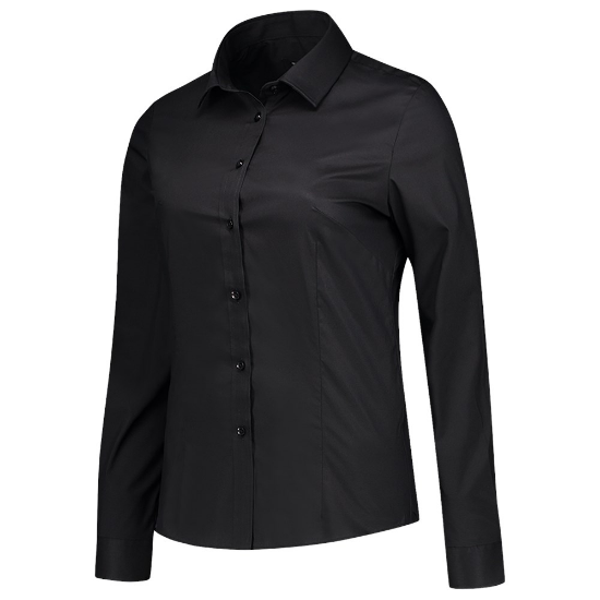Afbeeldingen van TRICORP Blouse stretch Slim-Fit 705016 zwart 34