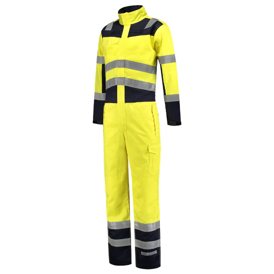 Afbeeldingen van TRICORP Overall Multinorm bi-colour 753002 fluor geel/inkt 66