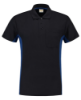 Afbeeldingen van TRICORP Poloshirt bi-colour met borstzak 202002 navy/royal blauw XS