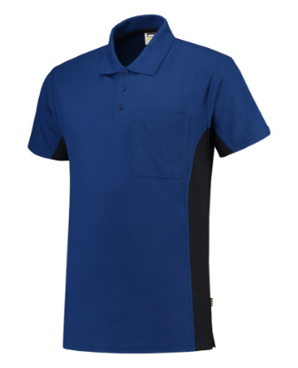 Afbeeldingen van TRICORP Poloshirt bi-colour met borstzak 202002 royal blauw/navy L