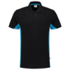 Afbeeldingen van TRICORP Poloshirt bi-colour met borstzak 202002 zwart/turquoise M