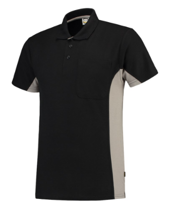 Afbeeldingen van TRICORP Poloshirt bi-colour met borstzak 202002 zwart/grijs 2XL