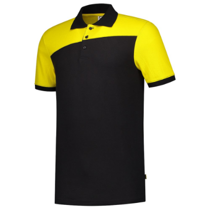 Afbeeldingen van TRICORP Poloshirt bi-colour Naden 202006 zwart/geel 4XL
