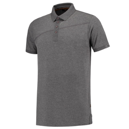 Afbeeldingen van TRICORP Poloshirt Premium Naden heren 204002 steengrijs melange XS