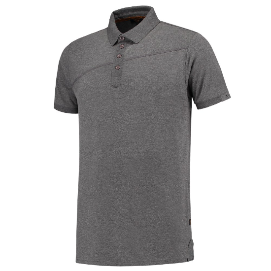 Afbeeldingen van TRICORP Poloshirt Premium Naden heren 204002 steengrijs melange XS