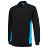 Afbeeldingen van TRICORP Polosweater bi-colour met borstzak 302001 zwart/turquoise 4XL