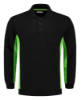 Afbeeldingen van TRICORP Polosweater bi-colour met borstzak 302001 zwart/limoen M