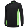 Afbeeldingen van TRICORP Polosweater bi-colour 302003 zwart/limoen 3XL