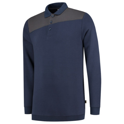 Afbeeldingen van TRICORP Polosweater bi-colour Naden 302004 inkt/donkergrijs 2XL