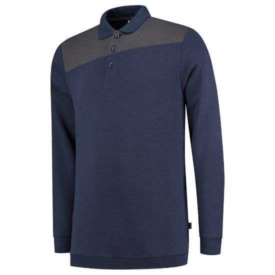 Afbeeldingen van TRICORP Polosweater bi-colour Naden 302004 inkt/donkergrijs S