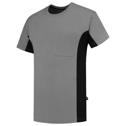 Afbeeldingen van TRICORP T-shirt bi-colour met borstzak 102002 grijs/zwart 4XL