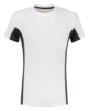 Afbeeldingen van TRICORP T-shirt bi-colour met borstzak 102002 wit/donkergrijs XS