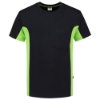 Afbeeldingen van TRICORP T-shirt bi-colour met borstzak 102002 zwart/limoen XS