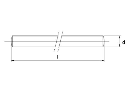 Afbeeldingen van Draadeind DIN975 4.8 EV linkse draad M16 1M