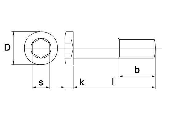 Afbeeldingen van Inbusbout cilinderkop laag DIN7984 8.8 EV M16X110MM