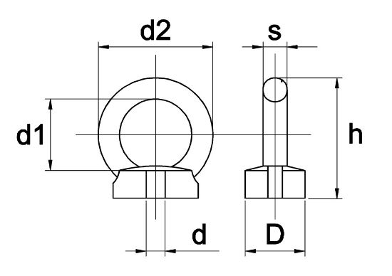 Afbeeldingen van Oogmoer DIN 582 gestempeld C15E + CE EV