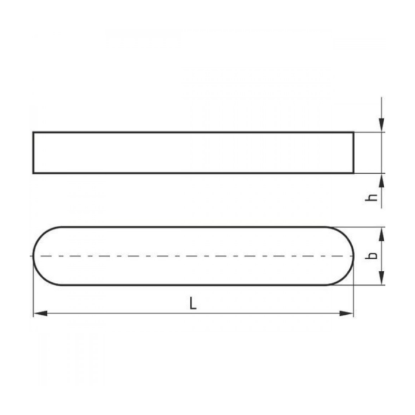Afbeeldingen van Spie vlak DIN6885A RVS A4 10X8X28MM