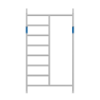 Afbeeldingen van ASC Doorloopframe 135CM links/rechts 8 sporten