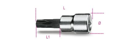 Afbeeldingen van BETA Dopsleutel ⅜" 5-sterrig PT40 910PT 40