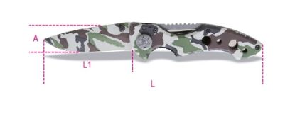 Afbeeldingen van BETA Klapmes in camouflage stijl 1778CM