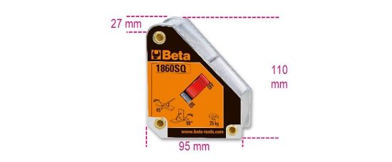 Afbeeldingen van BETA Lasmagneet hoekmodel 45°/90° 1860SQ