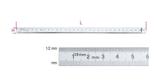 Afbeeldingen van BETA Liniaal flexibel RVS 1000MM 1682 1000