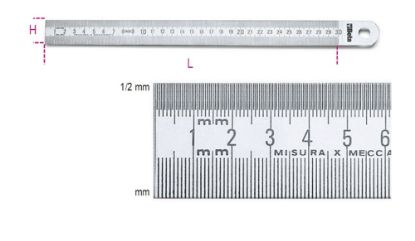 Afbeeldingen van BETA Liniaal half stijf RVS 1500MM 1683 1500
