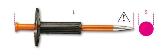 Afbeeldingen van BETA Puntbeitel + handbeschermer 1700N/PM 300