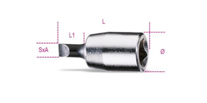 Afbeeldingen van BETA Schroevendraaierdop ¼" sleuf 900LP 0,8X4