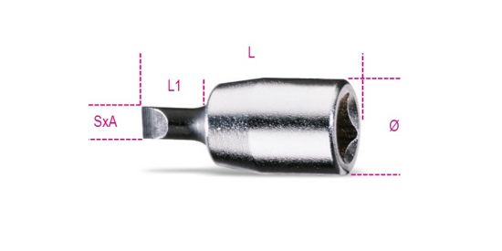 Afbeeldingen van BETA Schroevendraaierdop ¼" sleuf 900LP 0,8X4