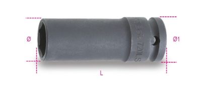 Afbeeldingen van BETA Slagdop ½" lang dun 720LS 36