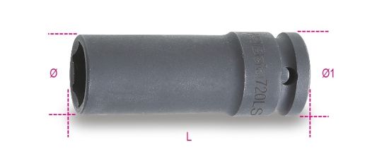 Afbeeldingen van BETA Slagdop ½" lang dun 720LS 32