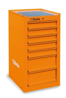 Afbeeldingen van BETA Zijkast 7 lades oranje C38L-O
